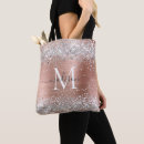 Search for glitter tote bags Rose gold