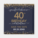 Search for 40th birthday save the dates Gold