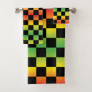 Search for checkered bath towels Green