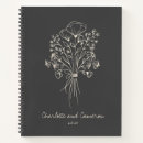 Search for flower notebooks black and white