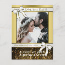 Search for glitter save the date postcards White