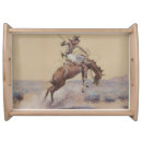 Search for western serving trays Cowboy