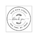 Search for return address rubber stamps Elegant round logo