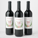 Search for 50th birthday wine labels Blush pink