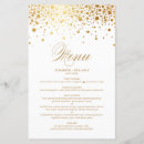 Search for fancy wedding menus Gold foil
