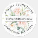 Search for quinceanera return address labels 15th birthday