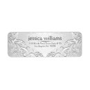 Search for emboss return address labels Silver