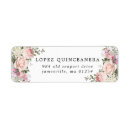 Search for quinceanera return address labels Watercolor