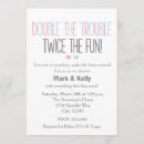 Search for double trouble invitations Blue