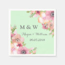Search for pink and green monogram napkins Party