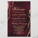 Search for burgundy and gold wedding programs Watercolor