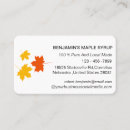Search for fall business cards Maple leaves