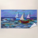Search for nautical sailboats beach towels Blue