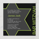 Search for green bar bat mitzvah invitations Boy
