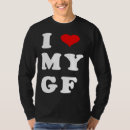 Search for i love my gf mens tshirts Heart