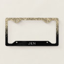 Search for black and gold license plates Glitter