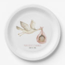 Search for pink and gray baby shower plates Watercolor