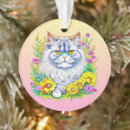 Search for persian cat ornaments Watercolor