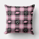 Search for pink plaid pillows Flannel