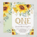 Search for sunflower 1st birthday invitations Summer