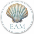 Search for seashell stickers Monogrammed