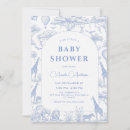 Search for blue safari baby shower invitations Victorian