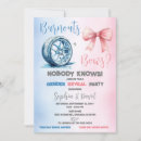 Search for burnouts or bows gender reveal invitations Baby shower