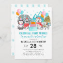Search for adventure birthday invitations Calling all party animals