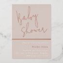 Search for rose gold baby shower invitations Neutral
