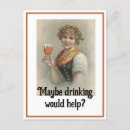 Search for funny drinking quotes postcards Vintage