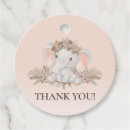 Search for elephant baby shower favor tags Boho