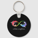 Search for autism keychains Red