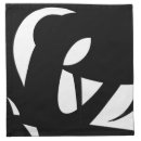 Search for black and white abstract napkins Chic