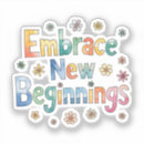 Search for new beginning stickers Quote
