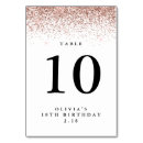 Search for rose gold table cards Sweet 16