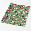 Search for panda christmas wrapping paper Red