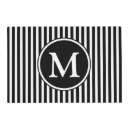 Search for black and white striped placemats Initial