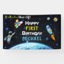 Search for outer space banners Space first birthday