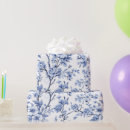 Search for vintage french wrapping paper Blue and white floral