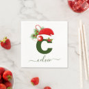 Search for monogram christmas napkins Simple