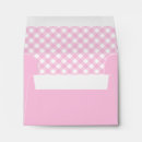 Search for red white gingham envelopes Check