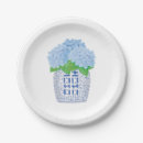 Search for hydrangea paper plates Blue and white
