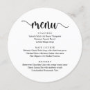 Search for round wedding menus Black and white