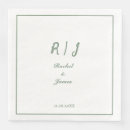 Search for olive green napkins Rehearsal dinner