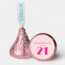 Search for 21 birthday candy favors Pink