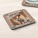 Search for faux leather coasters Cowgirl