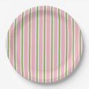 Search for green and white striped plates For her