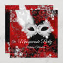 Search for red masquerade party invitations Mask