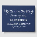 Search for navy blue wedding guest books Typography