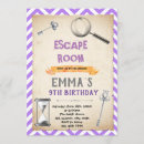 Search for escape room birthday invitations Party